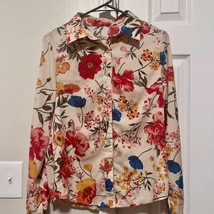 Floral Button-Up Blouse